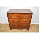 Small Regency mahogany chest of three drawers