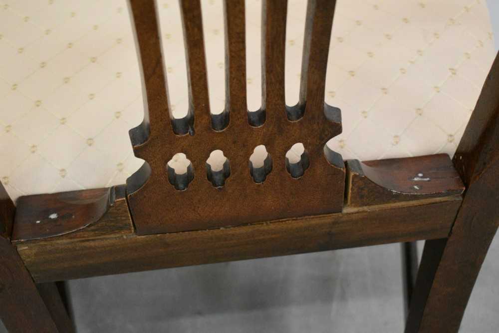 George III carved mahogany dining chair and four others - Image 8 of 8