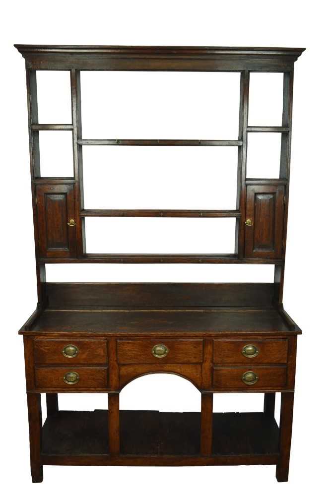 George III oak high dresser