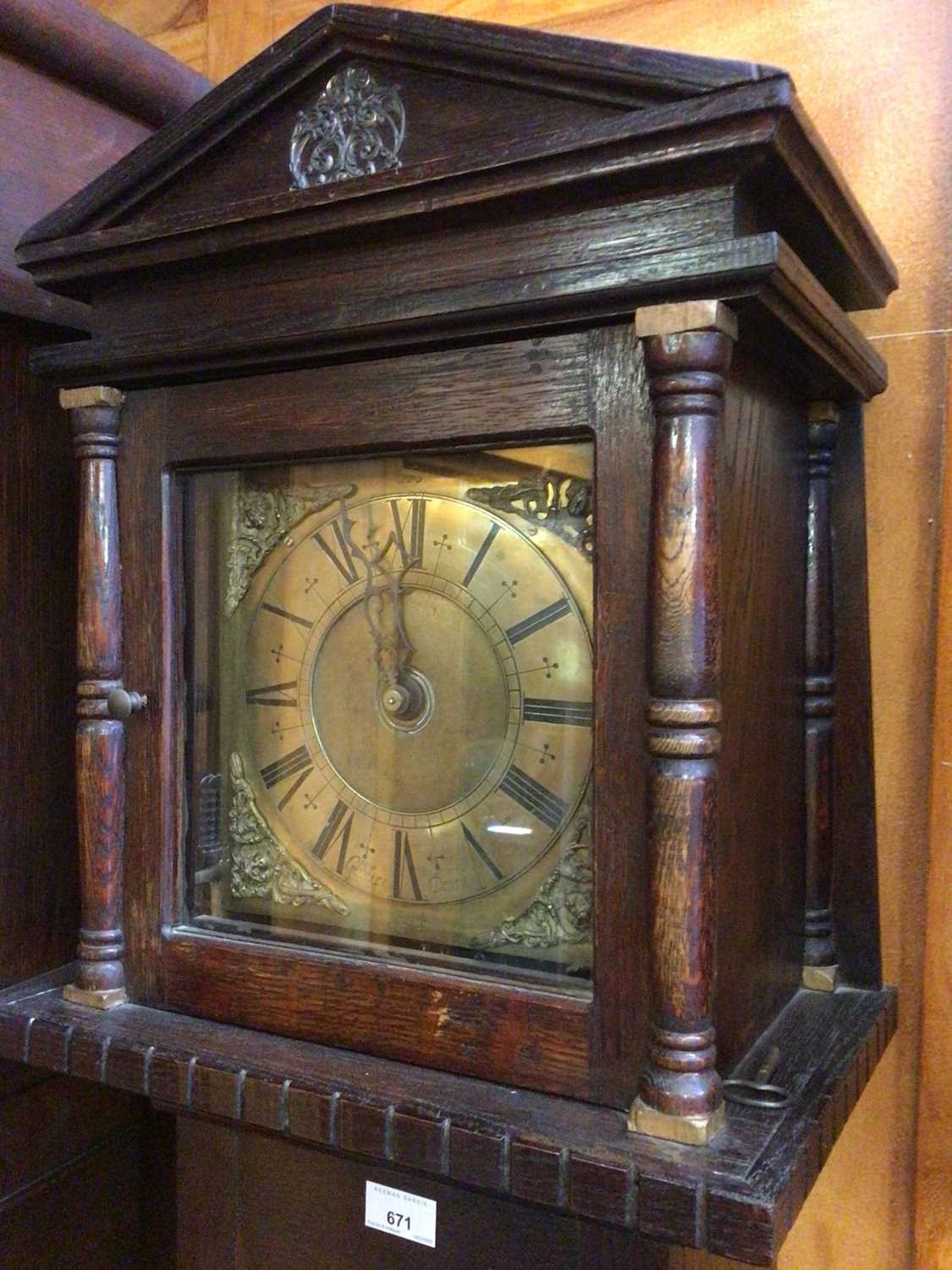 Early 18th century and later 30-hour longcase clock with square brass dial signed Ge- Voyce Deane an - Image 2 of 9