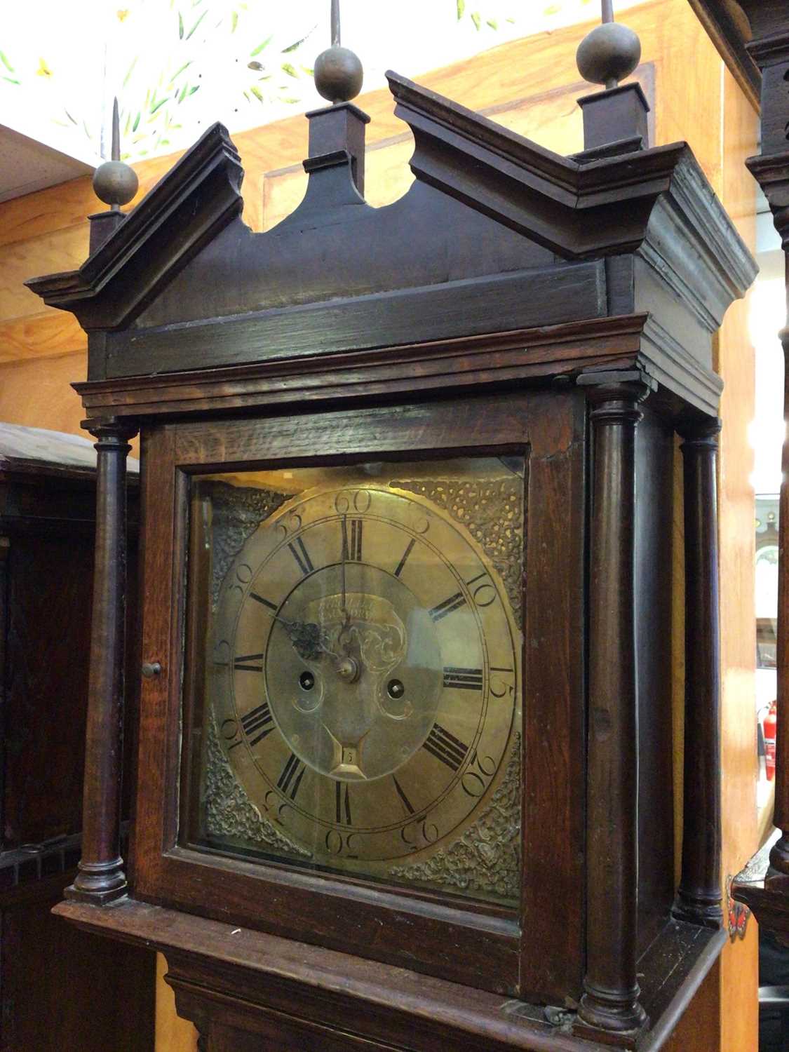 18th century 8-day longcase clock by Birchall, Rainsford with brass square dial and date aperture in - Image 2 of 11