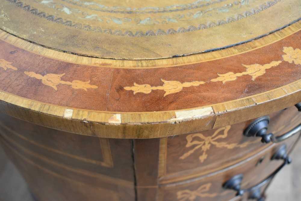 Edwardian style mahogany and marquetry inlaid kidney shaped desk - Image 11 of 21