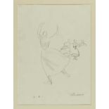 *Dame Laura Knight (1877-1970) pencil on paper - 'Ulanova', signed with initials, 35.5cm x 25.5cm, u