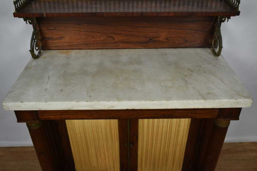 Regency rosewood chiffonier with marble top - Image 7 of 13