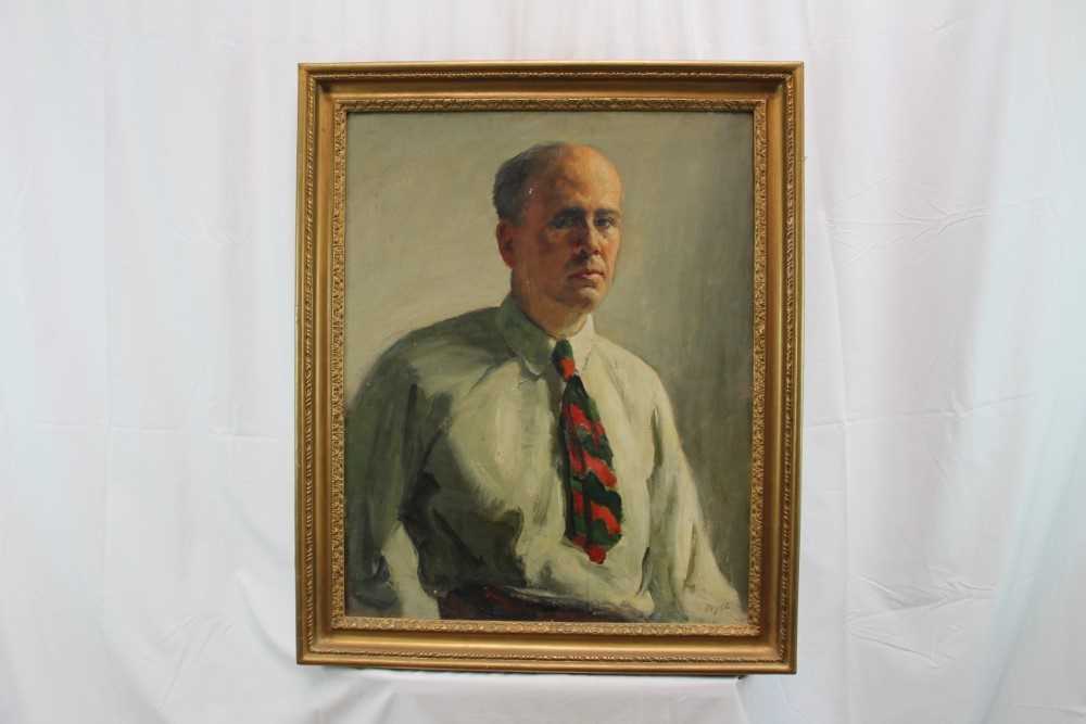 *Gerald Spencer Pryse (1882-1956) oil on canvas - Self Portrait, signed, 77 x 60cm, framed - Image 2 of 12