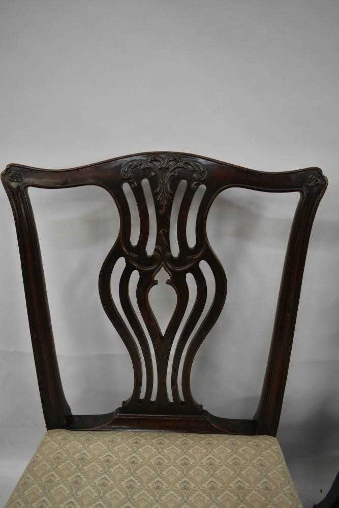 George III carved mahogany dining chair and four others - Image 5 of 8