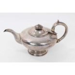 William IV silver teapot