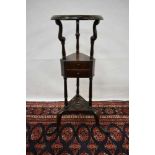 George III mahogany corner washstand