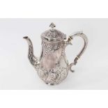 Late Victorian silver coffee pot