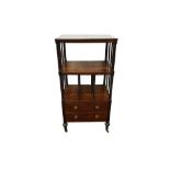 Early 19th century mahogany canterbury whatnot