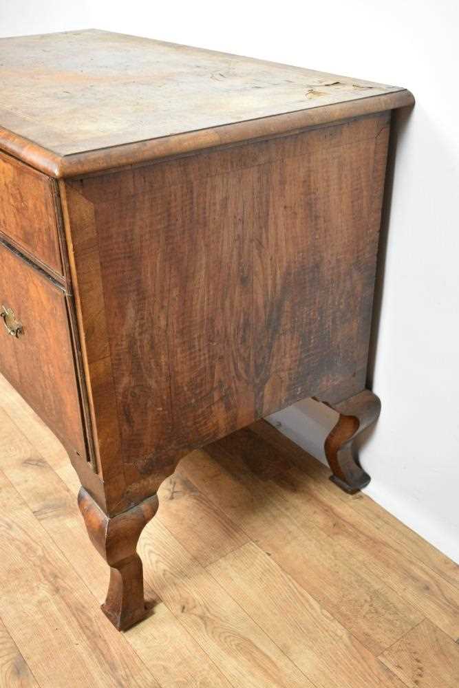 Early 18th century and later walnut low chest - Image 3 of 7