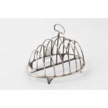 George III silver toast rack