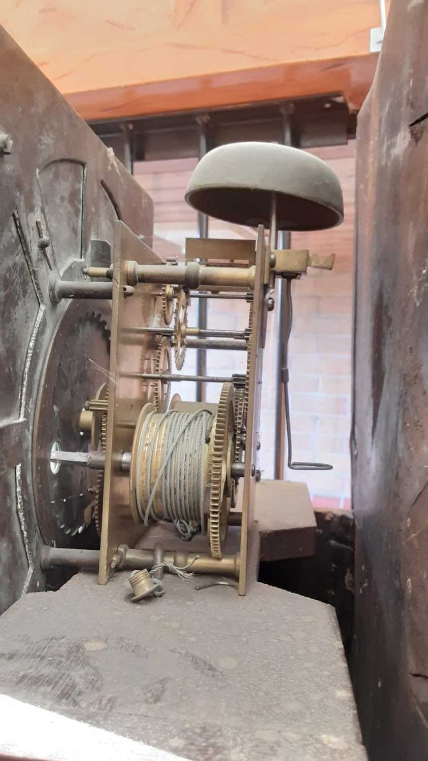 18th century 8-day longcase clock by Birchall, Rainsford with brass square dial and date aperture in - Image 9 of 11