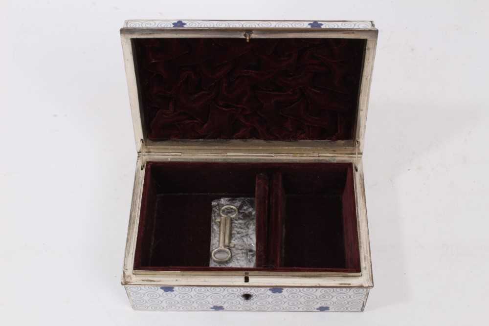 Chinese cloisonné enamel jewellery box - Image 6 of 6