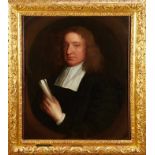 Attributed to Robert Walker (1607-1658) oil on canvas - portrait of a gentleman named as William Ale