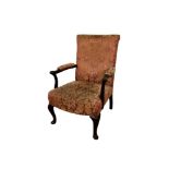 18th century walnut open armchair