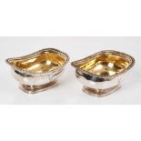 Pair of George III silver salts