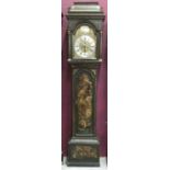 18th century 8-day longcase clock by Thomas Shipton, Andover with arched brass and silvered dial wit