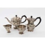 1930's silver four piece teaset