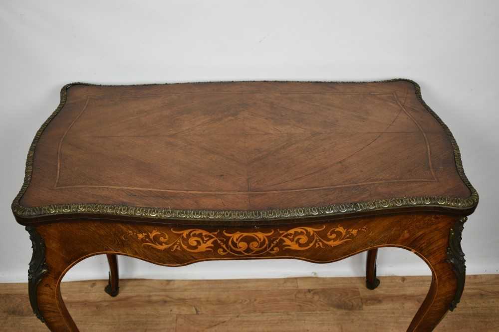 Victorian burr walnut and ormolu mounted card table - Image 2 of 9
