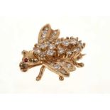 Diamond 'Bee' brooch