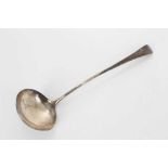 George III silver Old English pattern soup ladle (London 1791) maker's mark I.P.