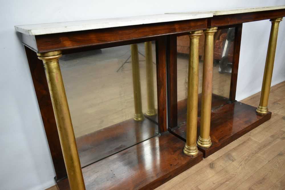 Pair of 19th century marble topped rosewood pier tables - Image 10 of 29