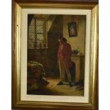 John Edward Soden, late 19th century, oil on board - 'Down on his Luck', signed, titled verso, 32cm