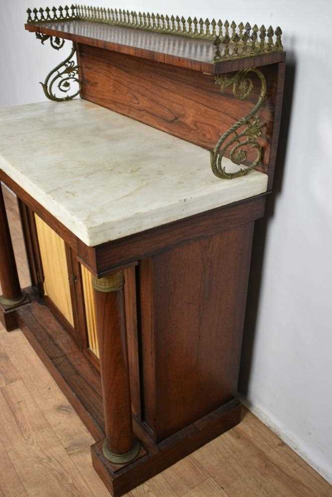 Regency rosewood chiffonier with marble top - Image 4 of 13