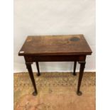 George II red walnut tea table