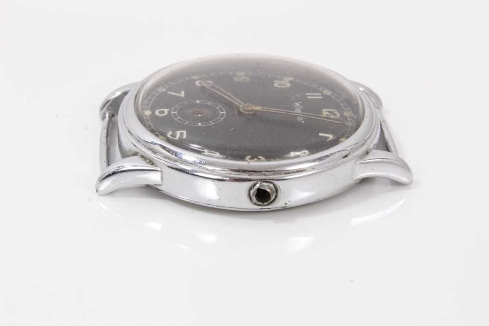 Second World War period Wiemer wristwatch, with black dial, Arabic numerals and luminous hour marker - Image 2 of 5