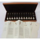 Boxed set of twelve RSPB silver teaspoons