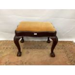 18th century style carved walnut stool,