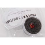 Unmounted oval mixed cut natural red spinel of reddish orange colour grade, weighing approximately 1