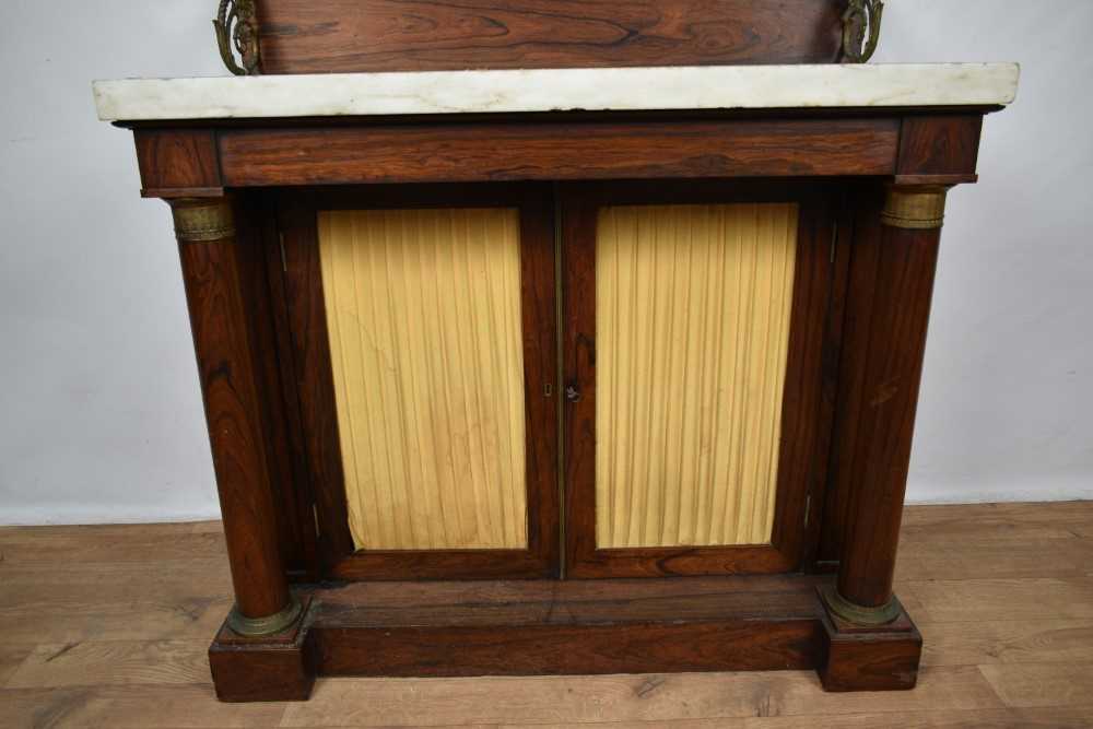 Regency rosewood chiffonier with marble top - Image 10 of 13