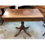 19th century mahogany card table