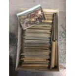Shoebox containing 700 postcards