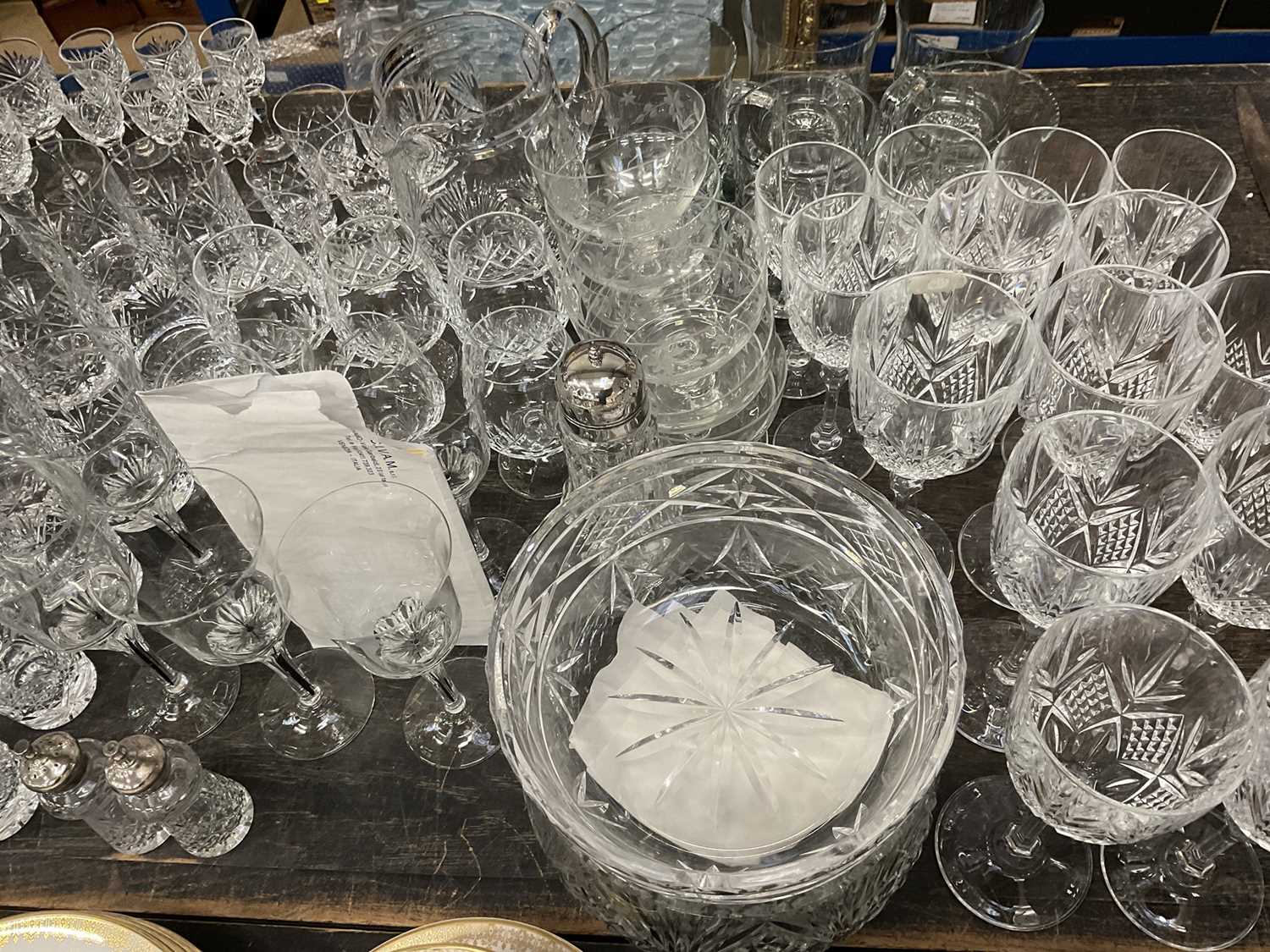 Cut glass table service , 6 Murano wine glasses and sundry glassware - Image 3 of 3