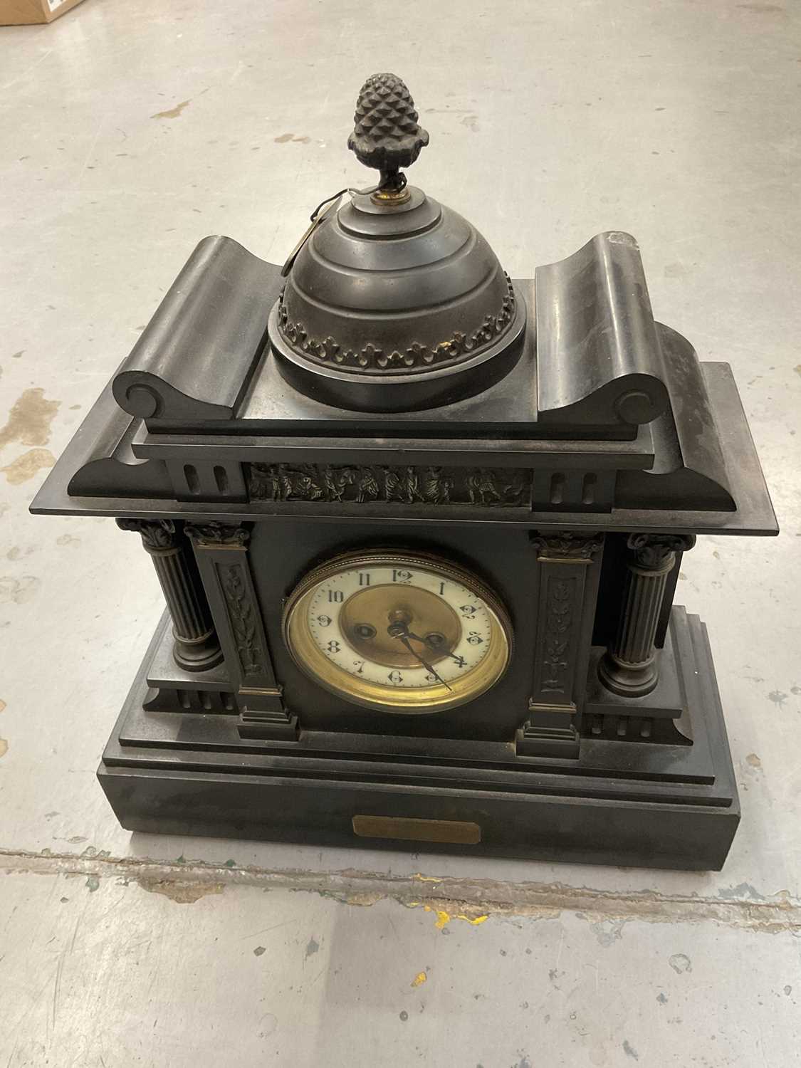 Victorian slate mantel clock