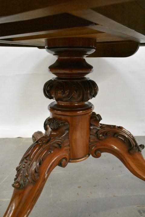 Victorian mahogany circular dining table and set of six dining chairs - Image 4 of 5