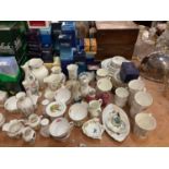 Collection of Belleek vases and other items together with Aynsley and other china, some with origina