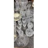 Set of six Waterford crystal glasses and various other cut glass