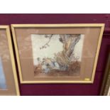 Violet Sutton - pair of early 20th century watercolours in glazed frames depicting children, pixie a