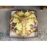 Edwardian painted glass ceiling light shade