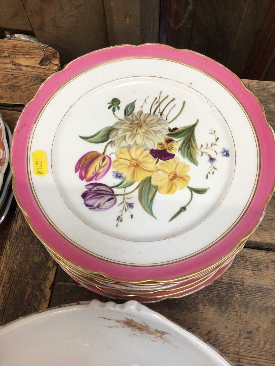 A Meissen bowl with scalloped rim, moulded basket form, with four root and branch legs, together wit - Image 5 of 5