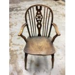 19th c Windsor elbow chair