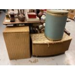 1930s Lloyd Loom blanket box, ditto linen box and a 1930s loom linen box (3)