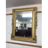 Good quality bevelled wall mirror in gilt frame