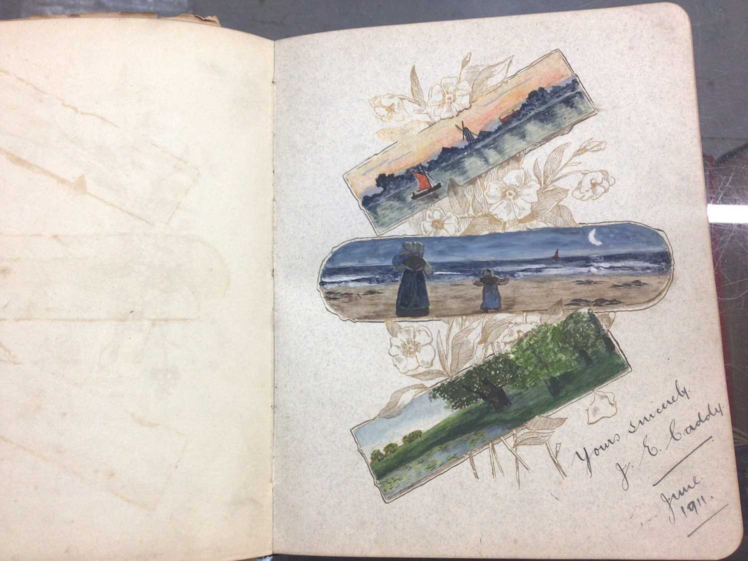 Early 20th century scrap album of drawings and verse, formerly the property of Charlotte Victoria Ma - Image 4 of 6