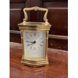 Brass carriage clock by Dipple & Son of Norwich